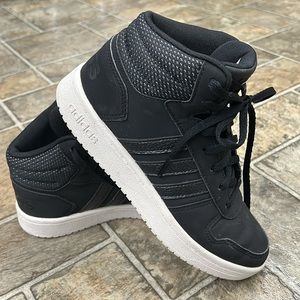 adidas neo Hoops 2.0 Basketball Shoes Mid Tops, Black and White